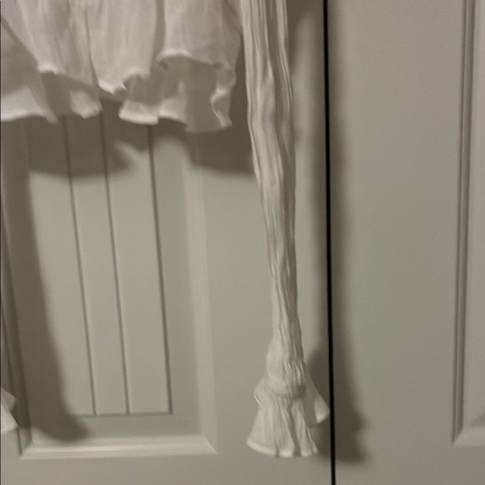 White Ruffled Top - Picture 4 of 5